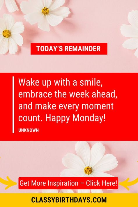 Monday Quotes;

This Monday Quotes post covers happy monday quotes, positive monday quotes, motivational monday quotes for work, motivational monday quotes, good morning monday quotes, monday quotes funny, mindset monday quotes, monday quotes for work funny, blessed monday quotes, monday quotes for work, monday quotes and images, monday quotes and blessings, monday quotes and images free, monday quotes about life, monday quotes at work, monday quotes and pics, amazing monday quotes. Happy Monday Quotes, Sharing With Others, Freshers Week, Week Quotes, Spreading Positivity, Monday Quotes, Powerful Affirmations, Monday Blues, Uplifting Messages