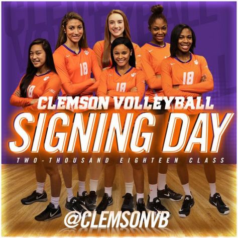 CLEMSON, S.C. – Clemson volleyball head coach Michaela Franklin announced the program’s incoming class for the fall of 2018 Tuesday. The additions include soon-to-be freshmen Crystal Childs (outside hitter/defensive specialist/Alpharetta, Ga.), Katelyn DeGuzman (defensive specialist/libero/Easley, S.C.), Gabrielle Easton (setter/Anderson, S.C.) and Torie Frederick (defensive specialist/libero/Manvel, Texas). Additionally, Clemson Volleyball, Volleyball Signs, Ncaa Volleyball, Class Of 2018, Women Volleyball, Clemson Tigers, Tigers, Ncaa, Volleyball