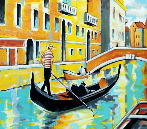 Buy Colors of Venice 2, Oil painting by Evgen Semenyuk on Artfinder. Discover thousands of other original paintings, prints, sculptures and photography from independent artists. City Painting Easy, Croatia Art, Venice Art, Seaside Paintings, Venice City, Travel Collage, Painting Colors, Italy Painting, Collage Ideas