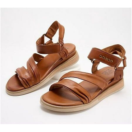 Miz Mooz Leather Wide Width Ankle Strap Sandals - Camellia Size: one size.  Color: Brown.  Gender: female.  Age Group: adult. Orthotic Flip Flops, Wide Width Sandals, Comfy Sandals, Summer Flip Flops, Miz Mooz, Comfortable Flats, Beach Shoes, Ankle Strap Sandals, Strap Sandals