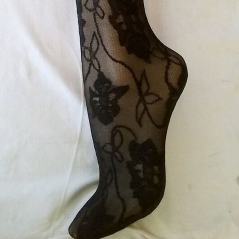 Flowers Lace Socks Knee High - Socks Black Socks Knee High, Flower Socks, Lace Socks, Black Knees, Knee High Socks, High Socks, Fashion Sense, All Design, One Size Fits All