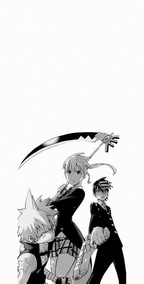 Soul Eater Manga Wallpaper, Soul Eater Black And White, Soul Eater Lockscreen, Soul Eater Wallpaper Iphone, Soul Eater Wallpaper, Soul Eater Manga, Manga Wallpaper, Phone Wallpaper Patterns, Cool Anime Wallpapers