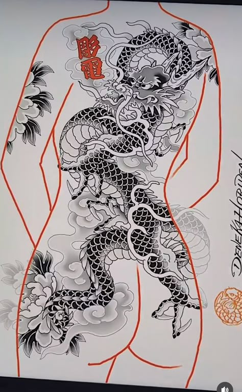 Dragon Full Back Tattoo Women, Japanese Tattoo Art Back Piece, Female Japanese Back Tattoo, Large Dragon Back Tattoo, Ryu Dragon Tattoo, Traditional Japanese Back Tattoo Women, Traditional Japanese Tattoos Back, Japanese Dragon Tattoos Back, Japanese Traditional Back Piece