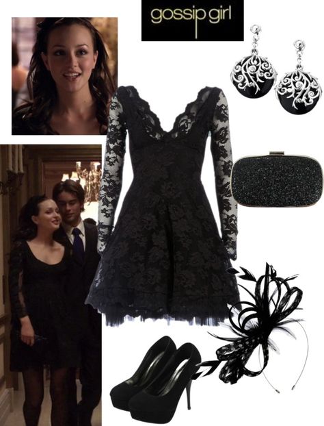 "Gossip Girl 1x01 - Blair" by rossellalola on Polyvore Gossip Girl Dresses, Gossip Girl Party, Party Dress Aesthetic, Black Net Dress, Sabrina Spellman Style, Blair Waldorf Outfits, Gossip Girl Blair, Gossip Girl Outfits, Xoxo Gossip