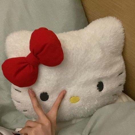 Sanrio Pillow, Hello Kitty Pillow, Hello Kitty Aesthetic, Room Deco, Hello Kitty Pictures, Hello Kitty Items, Cute Plush, Sanrio Characters, Sangria