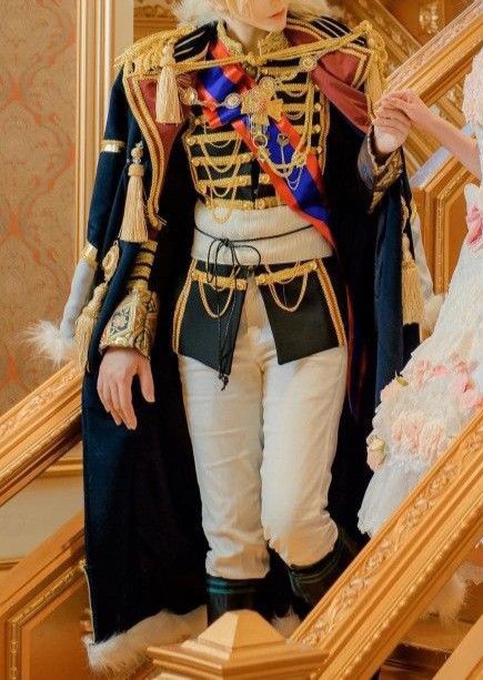 Blue Royal Outfit Male, Russian Royalty Fashion Male, Prince Dress For Men, Royal Men Outfit, Royal Clothing Men, Prince Outfits Royal, Imperial Clothing, Royalty Clothing, Royal Attire