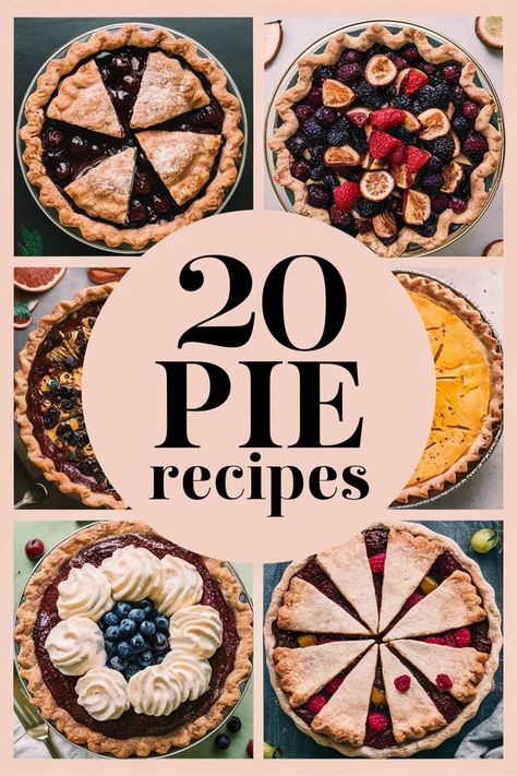 20 Pie Recipes That Will Make Your Taste Buds Dance with Joy – Hangry Hanna Mixed Fruit Pie Recipes, Best Pies Recipes, Most Popular Pies, Different Types Of Pies, Wine Pie Recipe, Delicious Pie Recipes, Home Made Pies Recipes, Fruit Pies Recipes, Sweet Pie Recipes