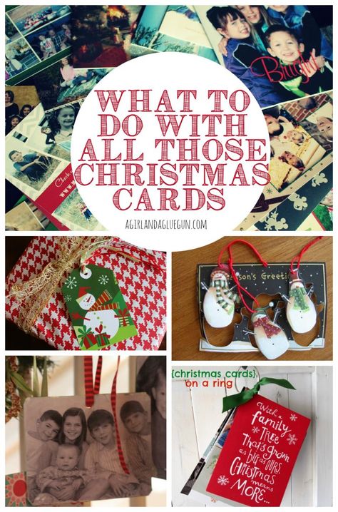 what to do with christmas cards-after christmas. - A girl and a glue gun Recycle Christmas Cards, Christmas Tips, Christmas Card Crafts, Old Christmas, Nail Swag, Jar Crafts, Glue Gun, Xmas Crafts, Xmas Cards