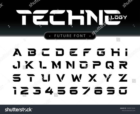 Vector of Futuristic Alphabet Letters and numbers, Future Techno stylized fonts, Black Letters set for sci-fi, Technology, digital, Geometric, military. #Ad , #AD, #Future#numbers#stylized#Techno Digital Font, Future Font, Technology Font, Number Logo, Futuristic Lettering, Techno Font, Logo Dj, Techy Fonts, Sci Fi Font Alphabet