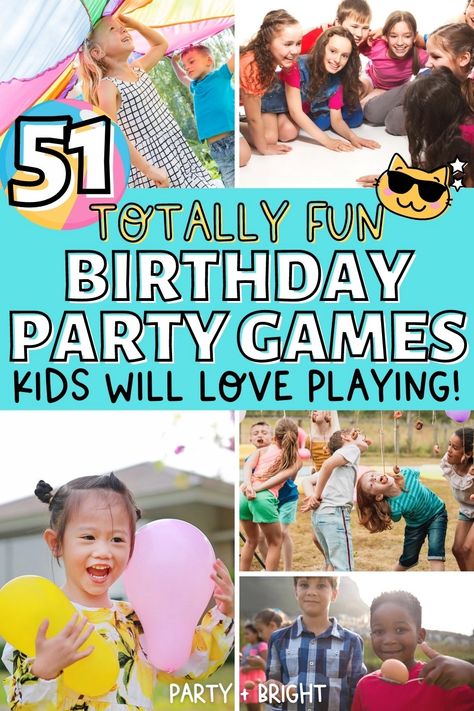 Never run out of fun with this massive list of the best birthday party games for kids, plus how to play classic games & creative twists! We’ve included tons of classic games, including ideas for how to make games fit your party theme, along with suggestions for other cool games to try for easy entertainment at any boy or girl’s birthday party. Great games for kids parties including toddlers, kids birthdays, party games for tweens and teens and more! Kid Birthday Party Activities, Kid Birthday Party Games, Indoor Birthday Party Games, Clemson Party, Boys Birthday Party Games, Party Games Kids, Indoor Party Games, Birthday Games For Kids, Indoor Birthday Parties