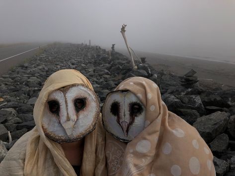 Barn Owl Masks for Halloween Costume Creepy Adult Masquerade Animal Bird Custom Handmade Props - Etsy Crow Masks, Masks For Halloween, Crow Mask, Costume Masquerade, Creepy Masks, Masquerade Ball Mask, Owl Mask, Paper Mache Mask, Owl Costume