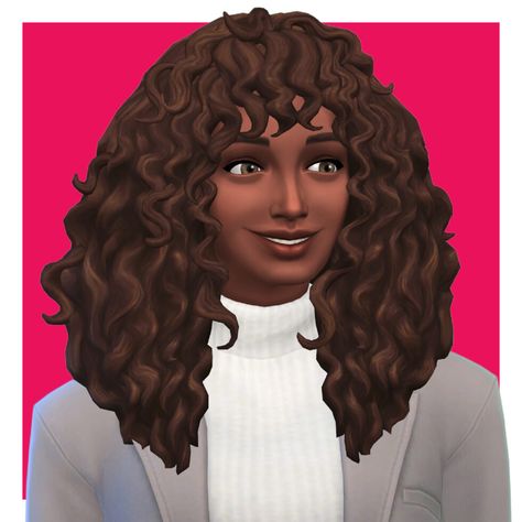 The ULTIMATE List of Sims 4 CC Hair You Need in Your Game Sims 4 Curly Hair With Bangs, Curly Hair With Bangs Sims 4 Cc, Sims4 Curly Hair, Sims 4 Fluffy Hair, Curly Sims 4 Hair Cc, Sims 4 Curly Hair, Sims 4 Cc Hair, Curly Fringe, Cc Shopping