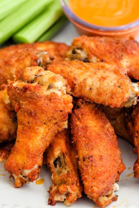 Oven Crisp Chicken Wings Crisp Chicken Wings, Oven Wings, Buffalo Food, Crisp Chicken, Tailgating Food, Homemade Fried Chicken, Baked Chicken Wings Oven, Party Wings, Chicken Wing Recipes Baked