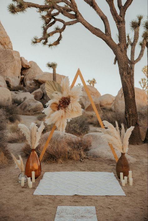 Featuring Blanc Canvas L.A.:
• Wood Triangle Arch
• Pampas Grass Floral Arrangement
• Amber Vase with Pampas
• Rattan Vase with Pampas
• LED Candles
• Boho Rug & Runner Cowhide Rug Wedding Ceremony, Boho Elopement Decor, Micro Boho Wedding, Desert Boho Wedding Decor, Wedding Joshua Tree, Pioneertown Wedding, Tofino Elopement, Fort Wedding, Wedding Dinner Table Setting