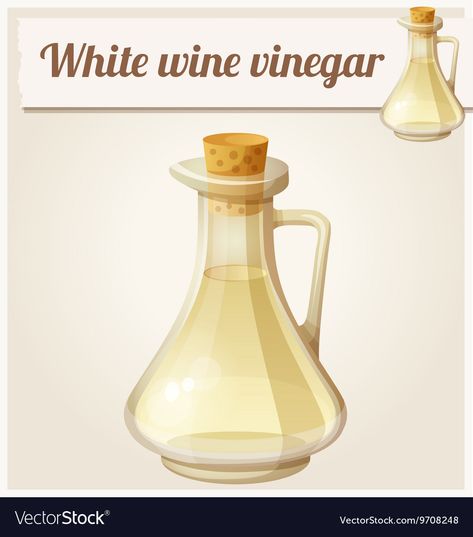 White wine vinegar Detailed Icon Royalty Free Vector Image Formal Attire Women Business, Food Flashcards, Restaurant Identity, Cute Food Art, Wine Vinegar, Pantry Items, White Wine Vinegar, Banner Printing, White Vinegar