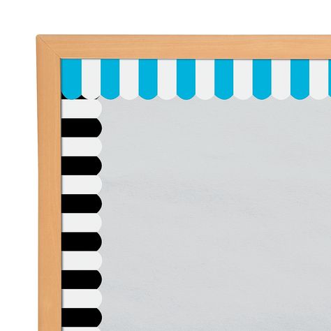 Double-Sided Awning Bulletin Board Borders - OrientalTrading.com Awning Design, School Board Decoration, Bulletin Board Borders, Classroom Board, Simple Borders, Teaching Supplies, Birthday Cards For Women, School Bulletin Boards, Board Decoration