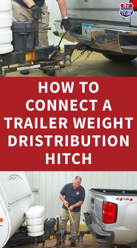 Rv Hacks Travel Trailers, Rv Essentials, Camping Gear Organization, Camper Renovations, Camp Trailers, Auto Mechanics, Rv Exterior, Weight Distribution Hitch, Camper Boat