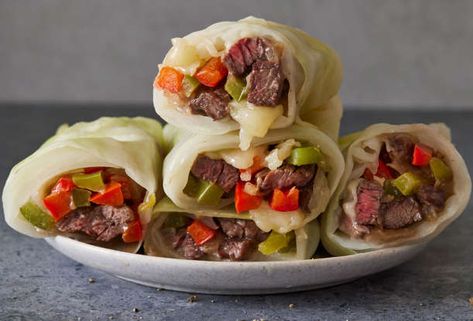 Philly Cheesesteak Cabbage Wraps Philly Cheesesteak Wraps, Quick Work Lunch Ideas, Steak Cabbage, Cabbage Wraps, Philly Cheese, Philly Cheesesteak, Healthy Summer Recipes, Cabbage Rolls, Philly Cheese Steak