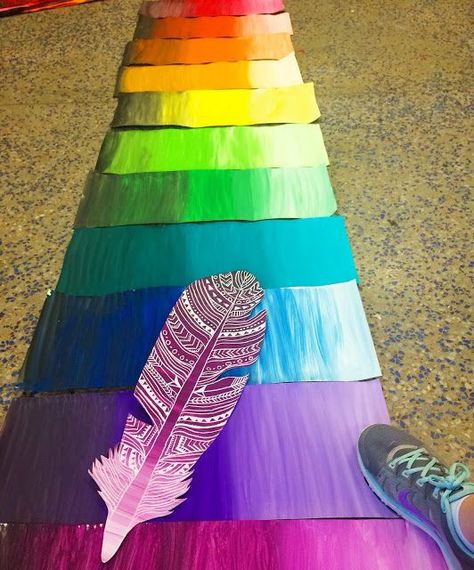 The past few months my students have been making feathers for a group mural. This idea was inspired by my friend and celebrity in the art community, Cassie Stephens! Head on over to her blog and check Wings Mural, Group Art Projects, Collaborative Art Projects, 6th Grade Art, 4th Grade Art, 3rd Grade Art, School Murals, Classroom Art Projects, Value In Art