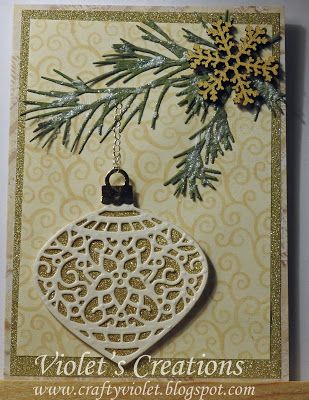 Embellished Ornaments Stampin Up Cards, Christmas Ornament Cards Handmade, Christmas Ornament Card, Christmas Ornament Cards, Journal Clusters, Snowman Template, Nativity Cards, Candy Cane Cards, Christmas Card Tutorials