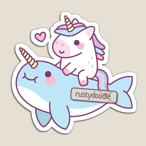 A cute unicorn riding on a narwhal, the unicorn of the sea. #cutenarwhal #cuteunicorn #unicornofthesea Cute Narwhal Drawing, Narwhal Drawing, Shrinky Dink Art, Narwhal Art, Sea Unicorn, Magical Watercolor, Whale Crafts, Unicorn Wallpaper Cute, Cute Narwhal