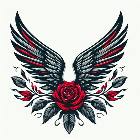 Tattoo Themes, Full Sleeve Tattoo Design, New Tattoo Designs, Neck Tattoo For Guys, Tattoo Style Drawings, Full Sleeve Tattoo, Wings Tattoo, Easy Drawings Sketches, Graphic Tshirt Design