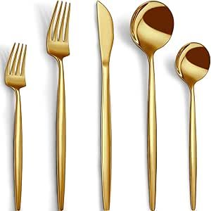 Rustic Flatware, Rose Gold Silverware, Gold Silverware, Gold Flatware, Eating Utensils, Kitchen Utensil Set, Stainless Steel Cutlery, Stainless Steel Flatware, Forks And Spoons