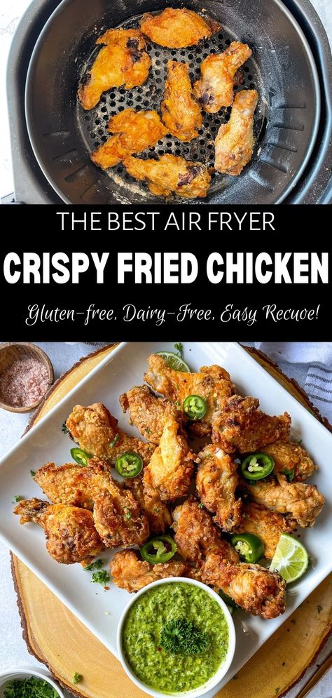 Gluten Free Chicken Wings Air Fryer, Dairy Free Air Fryer Chicken, Air Fryer Fried Chicken No Buttermilk, Air Fryer Fried Chicken Without Buttermilk, Gluten Free Air Fried Chicken, Buttermilk Chicken Wings Air Fryer, Dairy Free Fried Chicken, Gluten Free Fried Chicken Air Fryer, Gluten Free Air Fryer Chicken