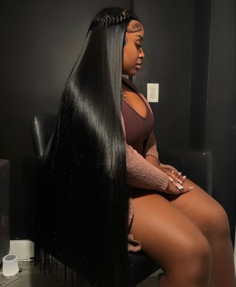 Straight Lace Front Wigs Hairstyles, 40 Inch Wig, Frontal Wig Styles, Long Wigs For Black Women, Middle Side Part, Half Up Bun, Bun Ponytail, Frontal Wig Hairstyles, Hair Laid