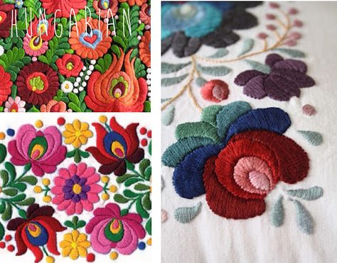 diverses images de broderie folklorique Mexican Embroidery Designs, Hungarian Embroidery, Mexican Embroidery, Hand Work Embroidery, Folk Embroidery, Handwork Embroidery Design, Crewel Embroidery, Flower Embroidery Designs, Hand Art