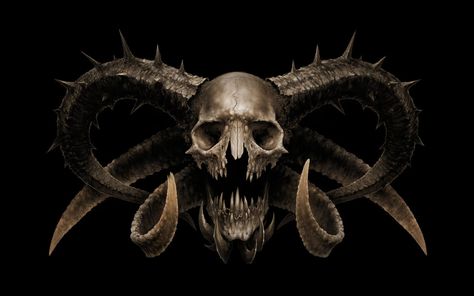 Love Letters to a Coven 천사와 악마, Skull With Horns, Hd Wallpapers For Laptop, Fantasy Demon, Full Hd Wallpaper, Skull Wallpaper, Skull And Bones, Fall Wallpaper, Backgrounds Desktop