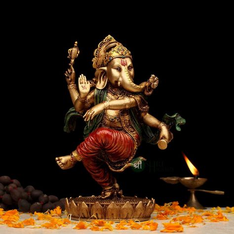 Buy Lord Ganesha Statue Handmade Copper Painted Sculpture online on Etsy India. Shop for handmade, vintage and unique Figurine Statues & Sculptures items from ShriHandicrafts60 online on Etsy Ganesh Lakshmi Saraswati, Sculpture Indian, Elephant God Ganesha, Yoga Sculpture, Ganesh Lakshmi, Laxmi Goddess, God Temple, Lord Ganesha Statue, God Hindu