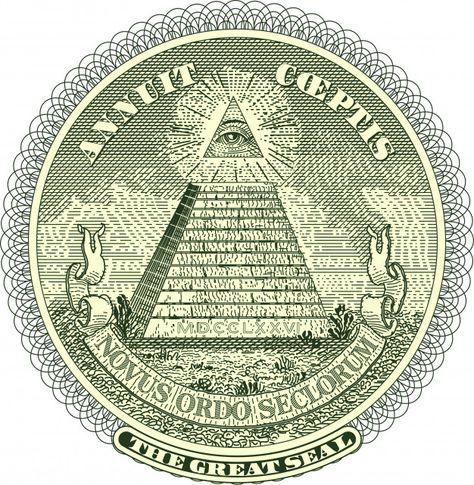 Vectorized pyramid seal from one dollar bill Premium Vector Banknotes Money, One Dollar Bill, Money Tattoo, Currency Note, Masonic Symbols, 100 Dollar, Desenho Tattoo, Seeing Eye, Chicano Art