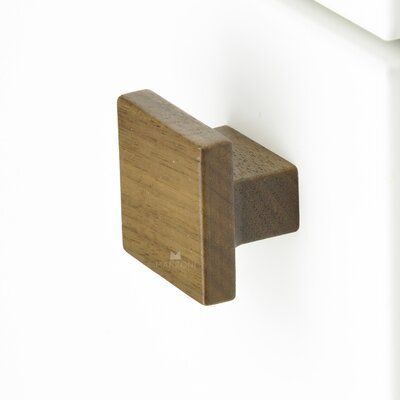 Manzoni Designer Wood Square Knob Finish: Walnut Wood Cabinet Knobs, Vinyl Blinds, Country Style Interiors, Play Wood, Horizontal Blinds, Cabinet Hardware Knobs, Walnut Cabinets, Inexpensive Furniture, Kitchen Cabinet Hardware