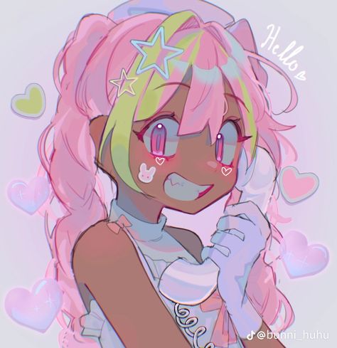 Dolly Style Drawing, Dolly <3 Art, Dolly Art Style Tiktok, Bunni Huhu Art Style, Art Style Inspo Cartoon, Alt Anime Art, Kidcore Fanart, Cute Art Styles Ideas, Cute Core Art Style