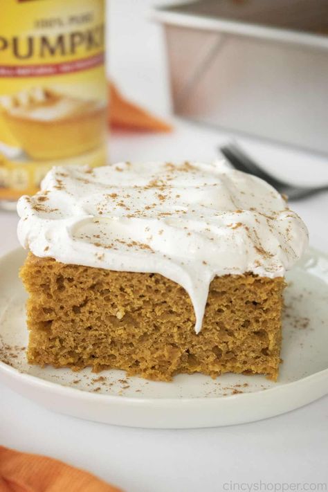 3 Ingredient Pumpkin Spice Cake 3 Ingredient Cake, Cake Mix Pumpkin, 3 Ingredient Pumpkin, Pumpkin Buttercream, 3 Ingredient Cakes, Apple Crisps, Dessert From Scratch, Dump Cake Pumpkin, Pumpkin Pudding