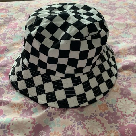 Black & White Checkerboard Reversible Bucket Hat New Without Tags. Hat Is Reversible To Black, #Unisex Reversible Bucket Hat, Kids Accessories, Bucket Hat, Accessories Hats, Black White, Black And White, My Style, Tags, Hats