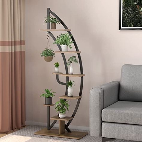 Tall Plant Stand Indoor, Tall Plant Stand, Ladder Display, Tall Plant Stands, Tall Plant, Support Pour Plante, Indoor House Plants, Support Plante, Metal Plant Stand