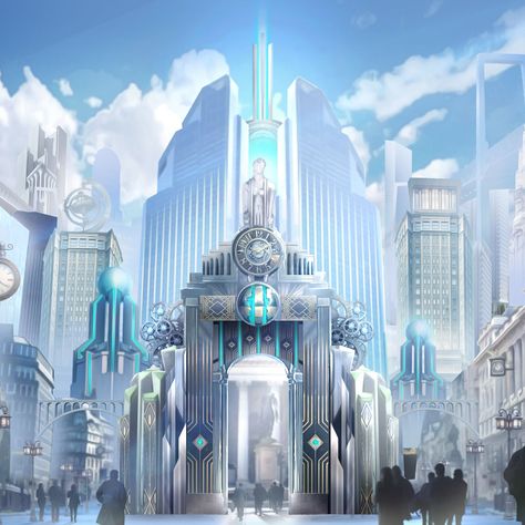 Futuristic Ice City, Futuristic Snow City, Glass City Fantasy Concept Art, Magitech City, Futuristic Cities, Sci Fi City, Cloud City, Scenery Background, City Background