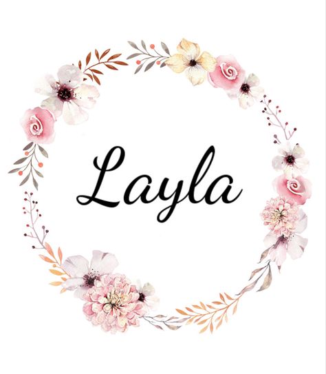 Layla Name, Arabic Night, Floral Border Design, Circle Frames, Bts Drawings, Floral Border, Border Design, Baby Names, Native American