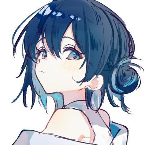 Blue Hair Girl Art, Character Design Blue Hair, Blue Hair Oc, Blue Anime Pfp, Really Cool Drawings, Identity Art, Ethereal Art, Anime Character Drawing, 영감을 주는 캐릭터