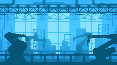 Manufacturing Factory Design, Production Line Factory, Factory Background, Machine Background, Robot Background, Industry Illustration, Factory Illustration, Robot Factory, Factory Machine