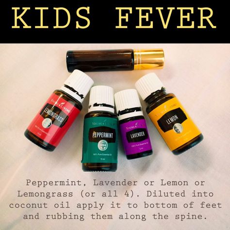 Oils For Fever In Kids, Essential Oils For Fever In Kids, Fever Diffuser Blend, Essential Oils For Fever, Doterra Baby, Essential Oils For Cough, Essential Oil Roller Bottle Recipes, Crunchy Mom, Roller Blends