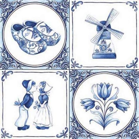 . Windmill Tattoo, Dutch Tattoo, Blue And White Tile, Tulip Tattoo, Dutch Tiles, Dutch Delft, Blue Delft, Dutch Windmills, Blue Tattoo