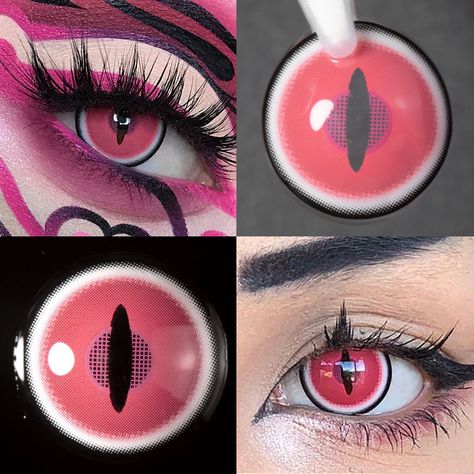 Nezuko Eye Contacts, Cosplay Contacts Demon Slayer, Demon Slayer Contact Lens, Demon Slayer Nezuko Demon, Kiba And Akamaru, Slayer Nezuko, Cool Contacts, Rare Eye Colors, Demon Slayer Nezuko