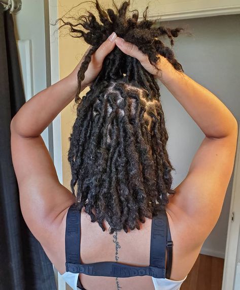 Owner of Embedded.Roots 👁 on Instagram: “Thick▪︎Locs 🦚 #9months • • • • @starterlocheadz #thicklocs #locjourney #locstyles #locdandloaded #locs #naturalhairjourney #naturalhair…” Cute Hairstyles Ideas, Marley Locs, Styles Natural Hair, Hair Styles Natural, Thick Locs, Beautiful Black Hair, Beautiful Dreadlocks, Short Locs Hairstyles, Natural Hair Care Tips