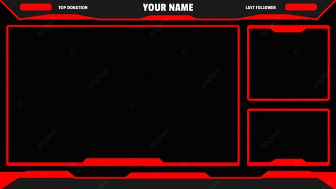 Twitch Live Stream Overlay Template Red And Black Background Gaming Overlay Template, Streaming Layout, Stream Layout, Streaming Background, Stream Background, Overlay Template, Red And Black Background, Red Video, Youtube Red