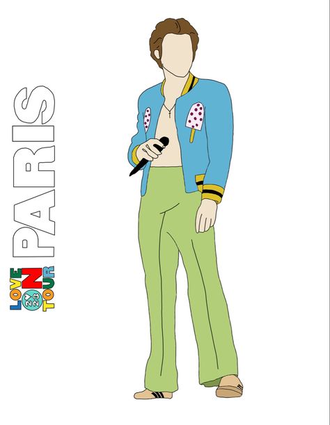 colorings of harry styles, love on tour Paris Tours, Harry Styles Love On Tour, New Green, Love On Tour, Harry Styles, Paris, Green