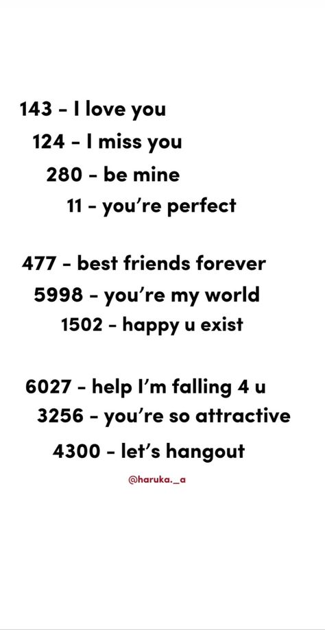 Secret Words With Meaning, Number Codes Secret With Meaning Love, Numbers With Meanings Love, Love Secret Code, Code Numbers With Meaning, Numbers That Mean I Love You, Secret I Love You Code, Code Number With Meaning Love, Number Codes Secret With Meaning Tiktok