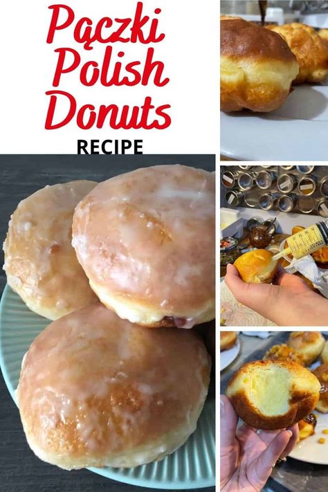 Authentic Polish Paczki Recipe, Custard Filled Polish Paczki 12 Tomatoes, Packzi Recipe Easy, Baked Paczki Recipe Polish, Polish Paczki Recipes, Paczki Recipe Polish, German Donuts Recipe, Polish Donuts Recipes, Authentic Polish Recipes